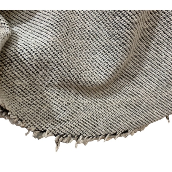 By Together Tan Frayed Edge Scooped Neck Sweater Oversized Sz S - Picture 6 of 8